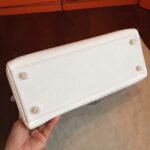 White Clemence Replica Designer Kelly Retourne 32cm Hermes Handbag - Image 5