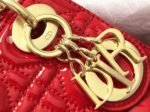 Dior Lady Dior Mini Chain Bag Knockoff with Chain in Red - Image 10