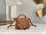 Top Quality Replica Chloe Marcie Mini Double Carry Bag in Brown Grained Leather - Image 2