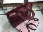 Dior Lady Dior Large Bag Fake in Bordeaux - Image 7
