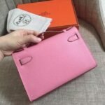 Pink Epsom Luxury Fake Hermes Kelly Pochette Feminine Look Bag - Image 7