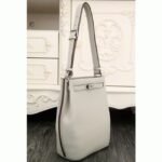 White Leather Knockoff Hermes So Kelly 22cm Clean Style Shoulder Bag - Image 8