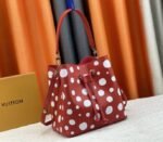 Louis Vuitton X YK Epi Leather NeoNoe MM Red Bag In White Infinity Dots - Image 2