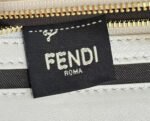 Fendi Baguette White Leather Bag - Image 4
