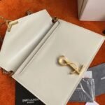 Fake Saint Laurent Cassandra Medium Chain Bag White - Image 10