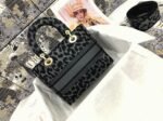Dior Lady D-Lite Medium Bag Knockoff in Grey Mizza Embroidery - Image 2