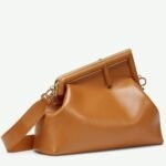 Top Quality Replica Fendi First Medium Bag In Brown Nappa Leather