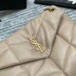 Saint Laurent Puffer Medium Chain Bag Beige Lambskin - Image 7