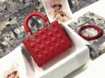 Dior Lady Dior Medium Bag Faux in Red - Image 6