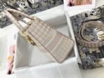 Dior Lady D-Lite Medium Bag Knockoff in Pink   White Houndstooth Embroidery - Image 10