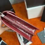Fake Saint Laurent Cassandra Medium Bag Bordeaux Crocodile - Image 7