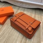 Orange Knockoff Hermes Steve Messenger Bag - Image 2