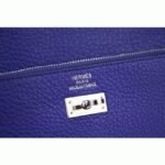 Electric blue 1:1 replica Hermes Kelly Longue wallet - Image 3