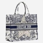 Dior Large Book Tote Bag Knockoff in Around The World Embroidered Canvas