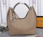 LV Mahina Carmel Hobo In Galet Gray