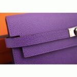 Purple replica Hermes Kelly Longue wallet - Image 3