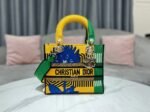Dior Lady D-Lite Medium Bag Fake in Yellow   Green D-Flower Pop Embroidery - Image 8