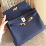 Sapphire Clemence Fake Hermes Kelly Retourne 28cm Premium Bag - Image 8
