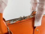 Louis Vuitton Epi Leather Alma PM Handbag In Orange With Jacquard Strap - Image 3