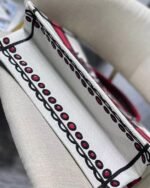 Dior Medium Book Tote Bag Fake in Latte Multicolor Cupidon Embroidery - Image 7