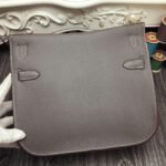 Large grey knockoff Hermes Jypsiere 31cm handbag - Image 4
