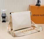 Louis Vuitton Coussin PM Bag In Cream With Jacquard Strap - Image 2