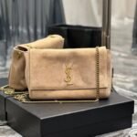 SAINT LAURENT Kate reversible suede and leather shoulder bag