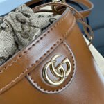 Gucci Ophidia mini bucket bag in brown leather - Image 8