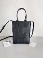 Fake Bottega Veneta Cassette Mini Tote Bag Black - Image 5