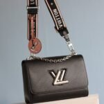 Louis Vuitton Monogram Empreinte Bold Printed Pattern Twist MM Bag In Black