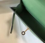 Hermes Kelly Mini II Bag Replica in Vert Criquet - Image 8