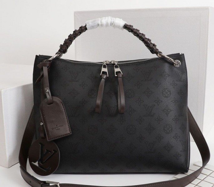 F6157382-3DF2-E57A-E8CA-DFA9C83B70D2.jpg LV Mahina Beaubourg MM Hobo In Black - Image 1
