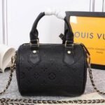 Louis Vuitton Monogram Empreinte Speedy BB Handbag In Black