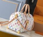 LV X TM Multicolored Speedy Bandouliere 30 In White - Image 3