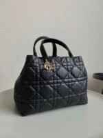 Dior Toujours Large Bag Replica in Black Macrocannage Calfskin - Image 7