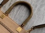 Top Quality Fake Fendi Sunshine Medium Tote Bag In Brown Flannel - Image 4