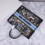 Dior Large Book Tote Bag Fake in Blue D-Constellation Embroidery - Image 5