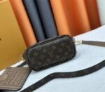 Louis Vuitton Neverfull Bandouliere Inside Out BB Tote In Monogram Canvas And Khaki Green Leather - Image 6