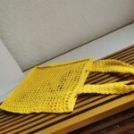 Prada Small Tote Bag Replica in Yellow Woven Raffia - Image 4