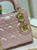 Dior Lady Dior Mini Bag Fake in Lotus Pearlescent Lambskin - Image 2