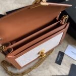 CASSANDRA MONOGRAM CLASP BAG IN CANVAS AND SMOOTH LEATHER - Image 8
