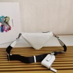 Prada Triangle Shoulder Bag Fake in White - Image 5