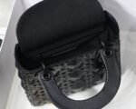 Dior Lady Dior Mini Bag in Black Calfskin with Diamond Motif - Image 6