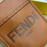 Top Quality Fake Fendi Mini Sunshine Shopper Bag In Brown Leather - Image 7
