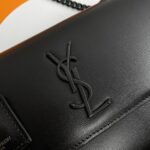 Knockoff Saint Laurent Sunset Medium Chain All Black Bag Calfskin - Image 3