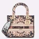 Dior Lady D-Lite Medium Bag Fake in Multicolor Tie Embroidery