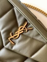 Replica Saint Laurent Puffer Small Chain Bag Army Green Lambskin - Image 7