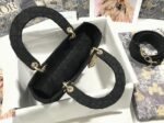 Dior Lady D-Lite Medium Bag Replica in Black Cannage Embroidered Canvas - Image 4