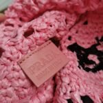 Prada Small Tote Bag Imitation in Pink Woven Raffia - Image 8