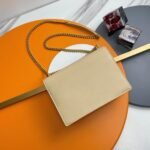 Fake Saint Laurent Sunset Medium Chain Bag Beige Calfskin - Image 2